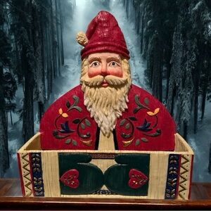 Christmas Santa Card Holder Holiday Renovators Supply Resin Textured Home Decor